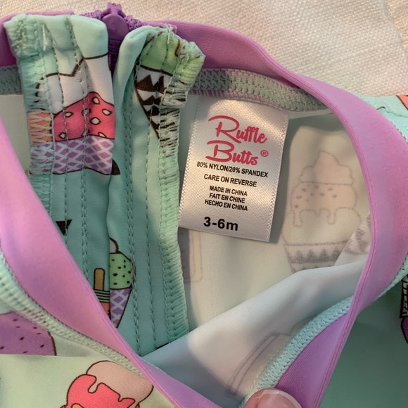 Ruffle Butts ice cream swim suit 3-6M - Picture 2 of 4